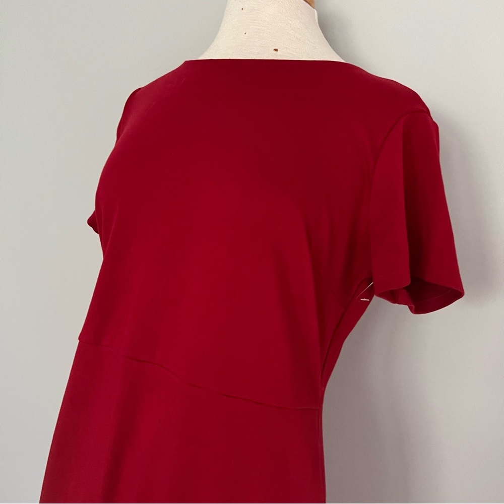 NWOT Old Navy Red Stretchy Short Sleeve Sheath Dress Size L - Picture 3 of 9